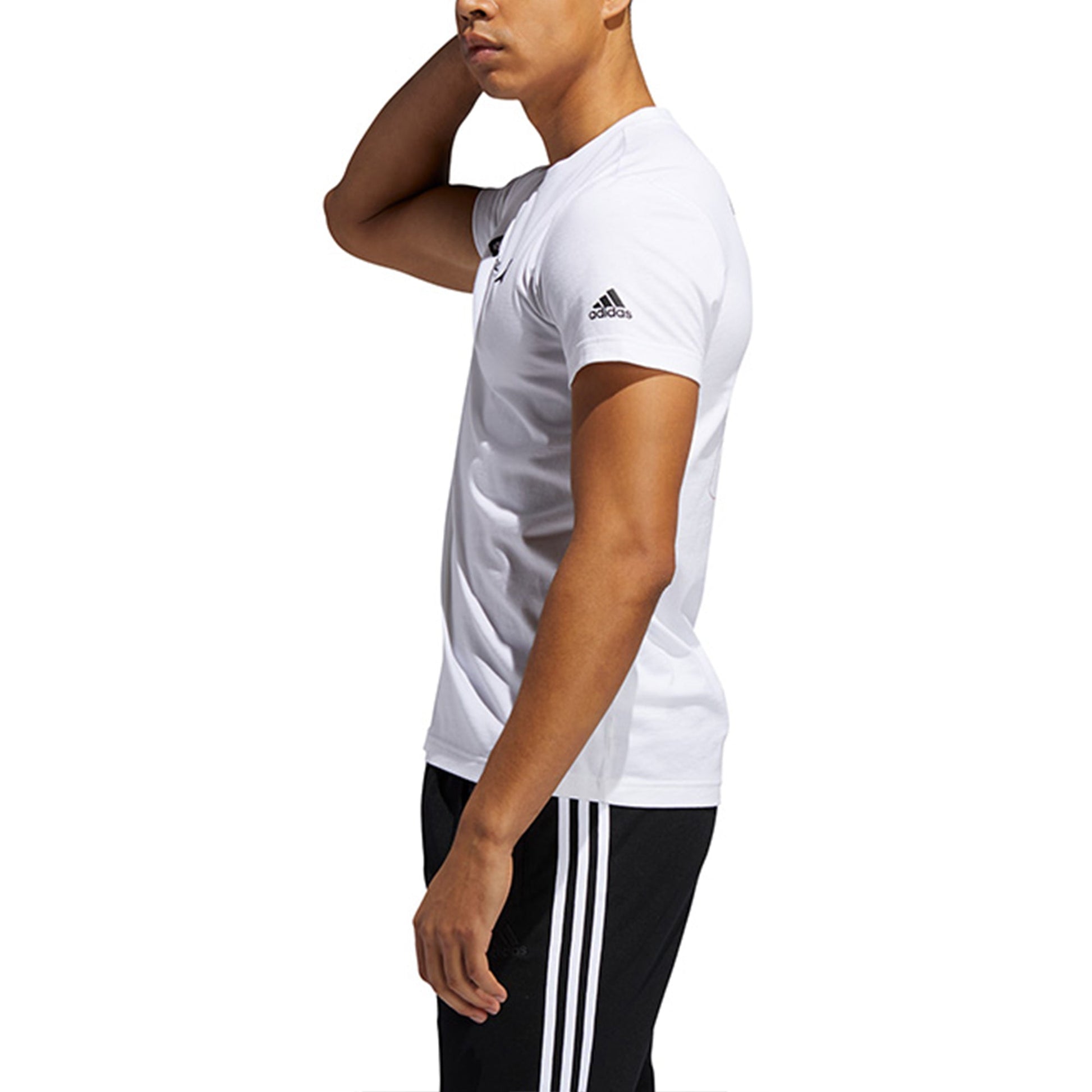 adidas Sports Training Casual Round Neck Short Sleeve White FT2796