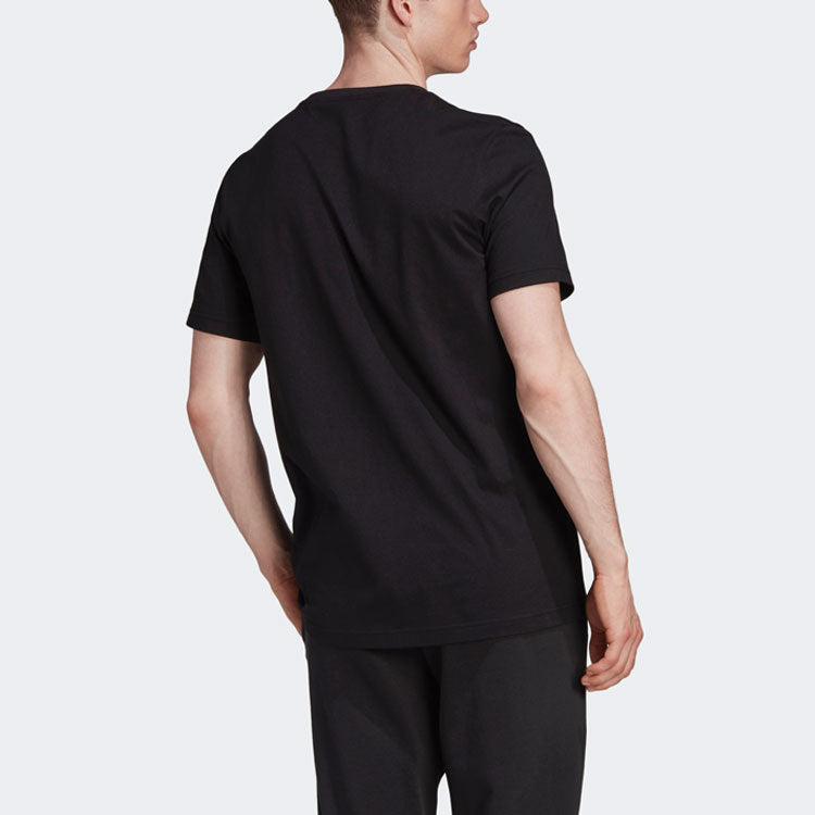 adidas Embroidery Casual Sports Round Neck Short Sleeve Black FP8459