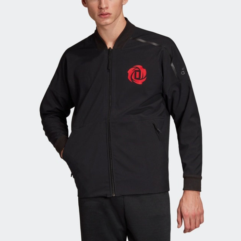 adidas Zne Icon Jckt Basketball Sports Reversible Woven Jacket Black Gray DY3233