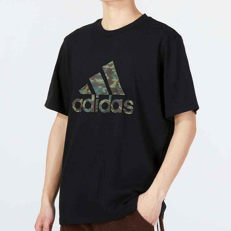 adidas Camo Short Sleeve T-shirt 'Black' HS3215