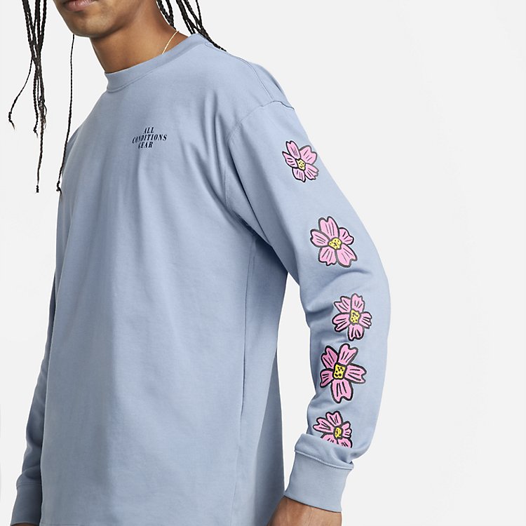 Nike ACG Long Sleeve Flower Tee 'Ashen Slate' DQ4958-493