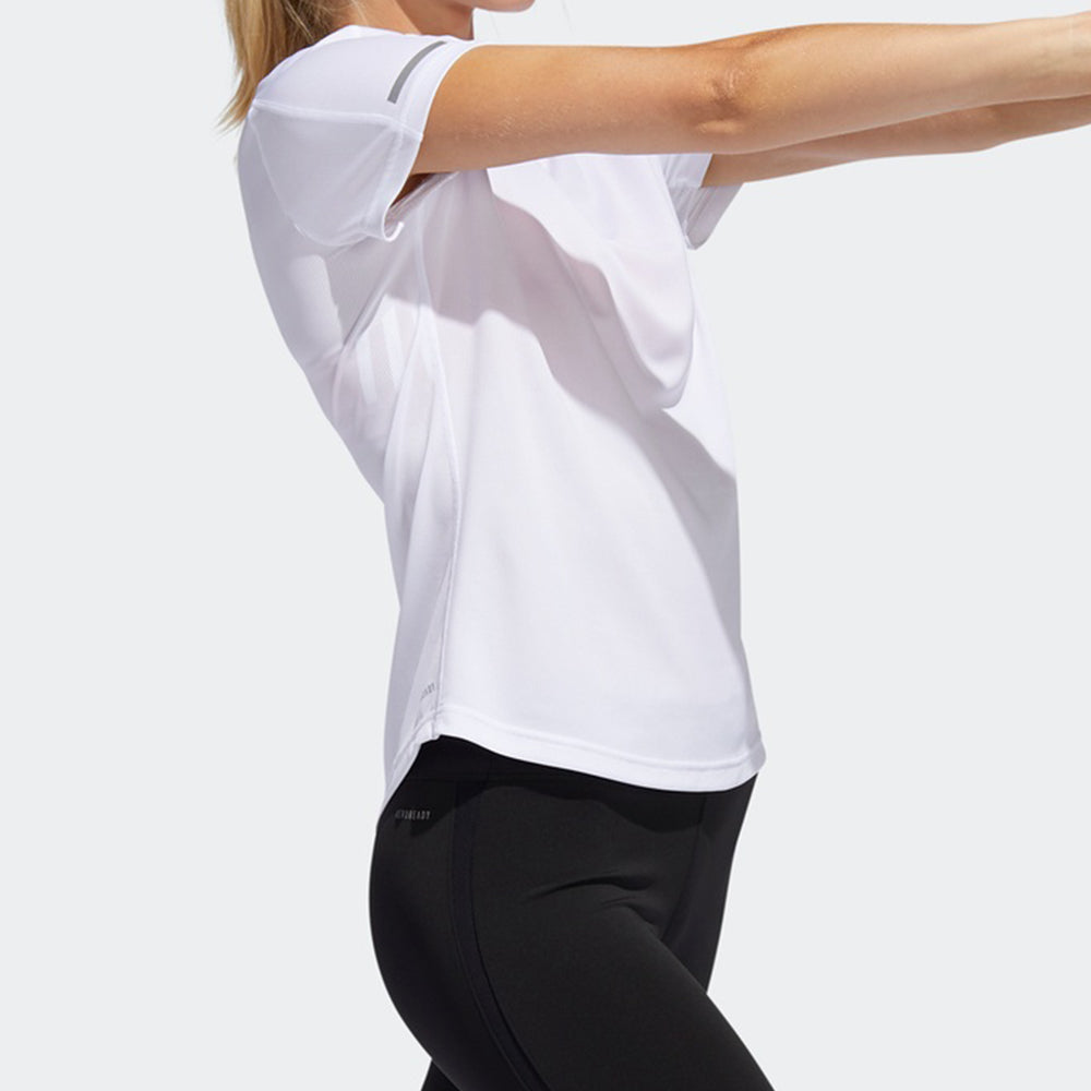 (WMNS) adidas RUN IT TEE 3S Running Sports Short Sleeve White ED9308