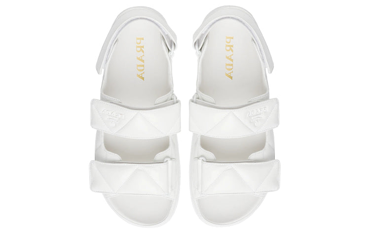 (WMNS) PRADA Padded Nappa Leather Sandals 'White' 1X721M_038_F0009_F_020