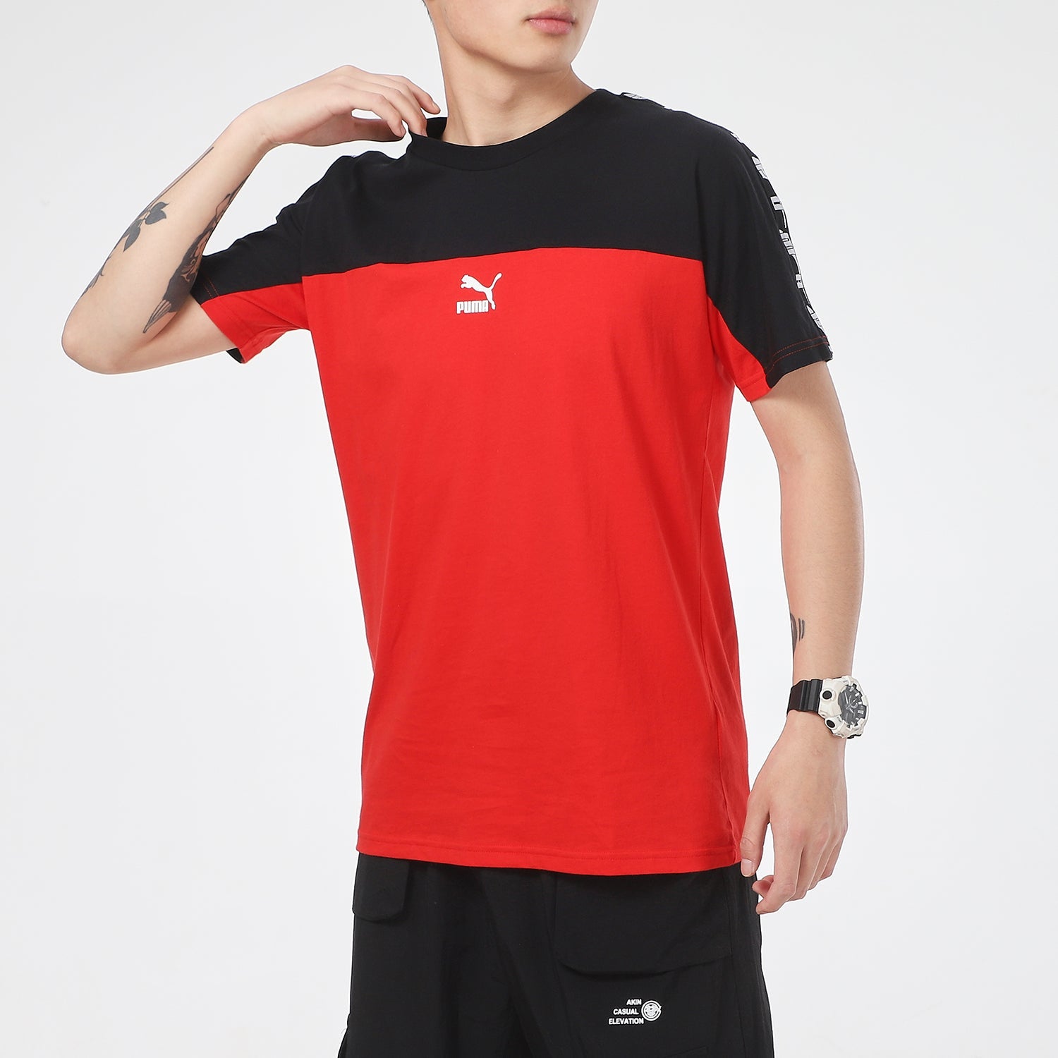 PUMA XTG T-Shirt 'Red Black White' 595959-11