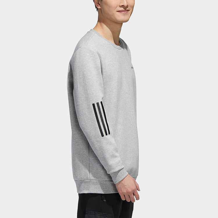 adidas neo x Yellow Crossover Sports Round Neck Pullover Gray GL7224