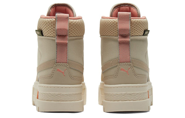 (WMNS) PUMA Mayze Mid Safari High-Top Sneakers Ivory 383688-01