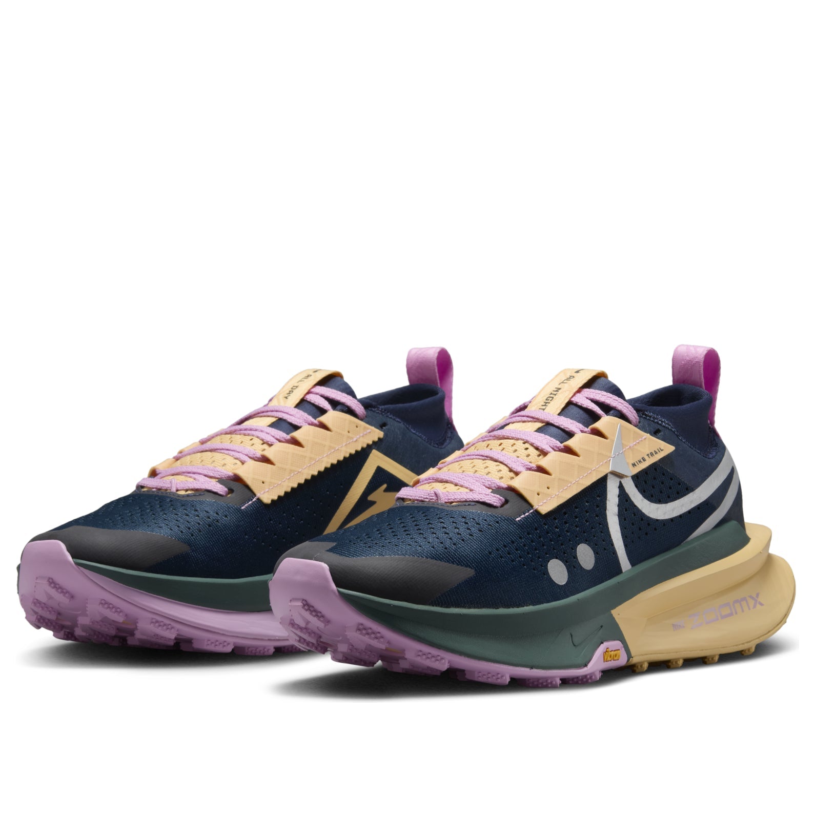(WMNS) Nike ZoomX Zegama 2 'Navy Celestial Gold Vintage Green' FD5191-401