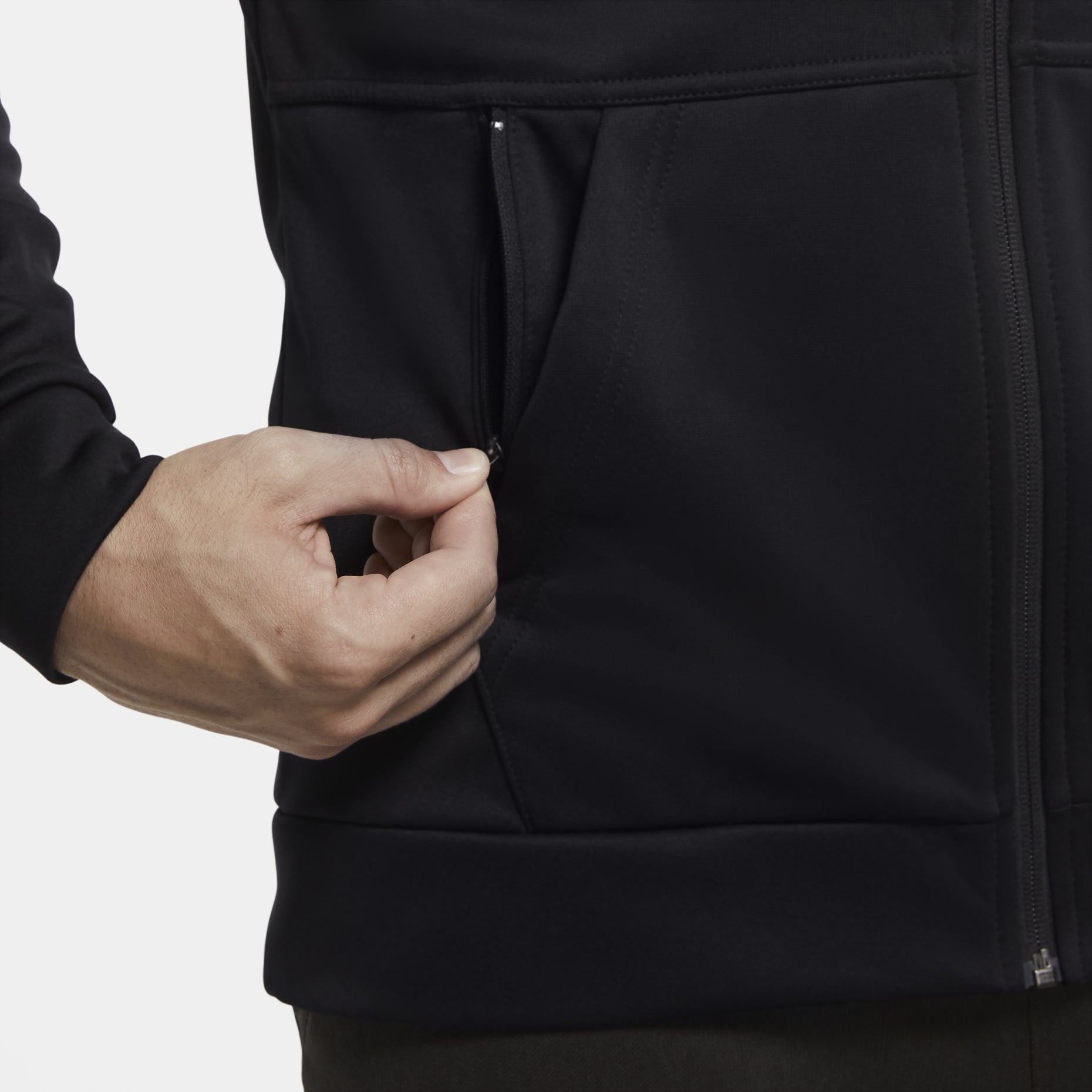 Nike Therma Full-length zipper Cardigan Training Hooded Jacket Black CU6232-010