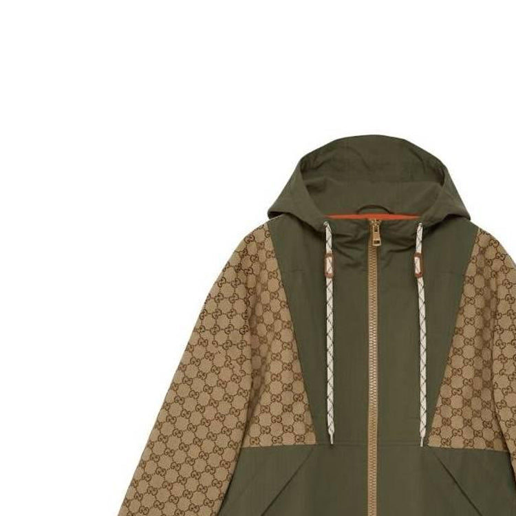 Gucci GG Cotton Canvas Zip Jacket 'Camel Ebony' 742813-Z8BIW-2190