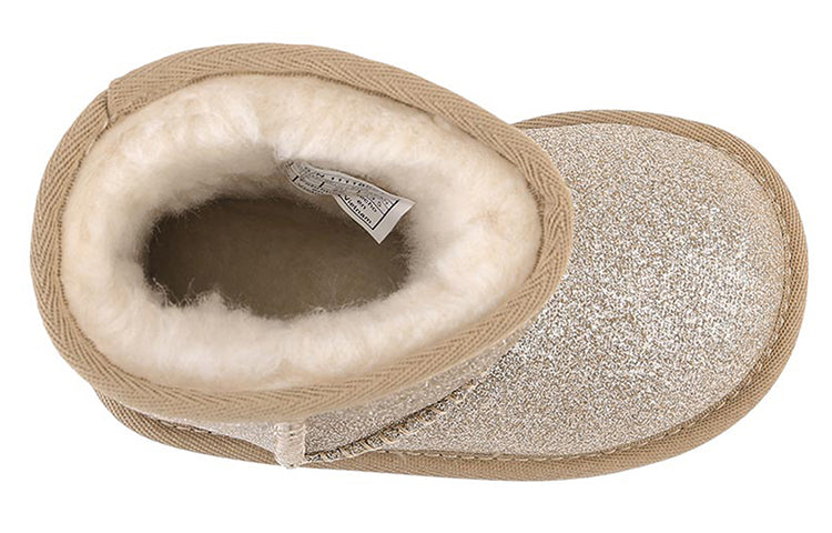 UGG Classic Short II Glitter (Big Kids) Gold 1111852K-GOLD