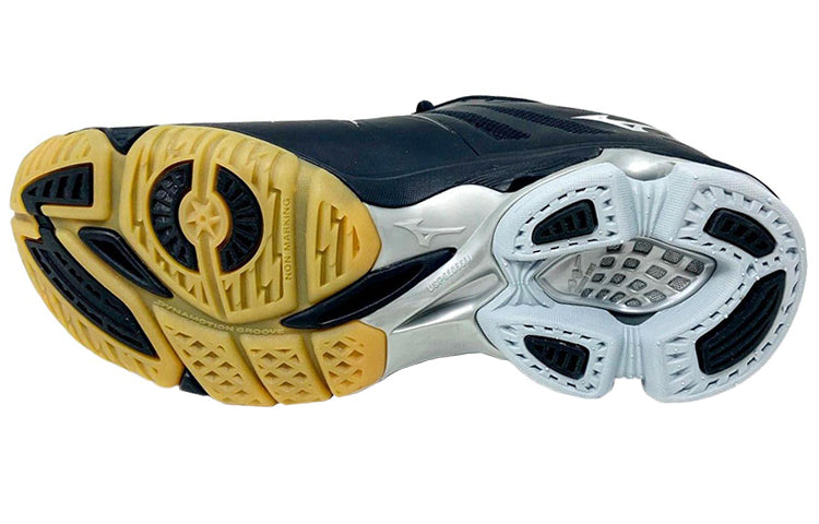 Mizuno Wave Lightning Z Lightweight Wear-resistant Volleyball Shoes Black Yellow V1GC150003