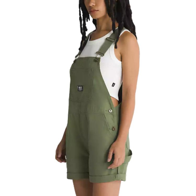 (WMNS) Vans Ground Work Shortalls 'Green' VN0A5LMWAMB