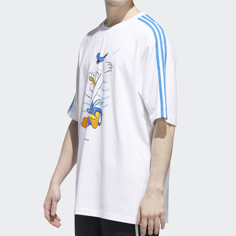 Men's adidas neo Donald Duck Sports Short Sleeve White T-Shirt GJ5646