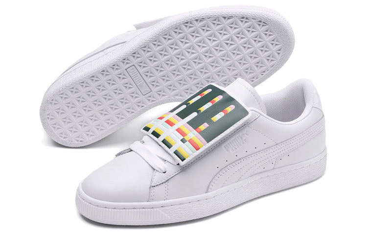 (WMNS) PUMA Basket Badge Casual Sneakers White 369183-01