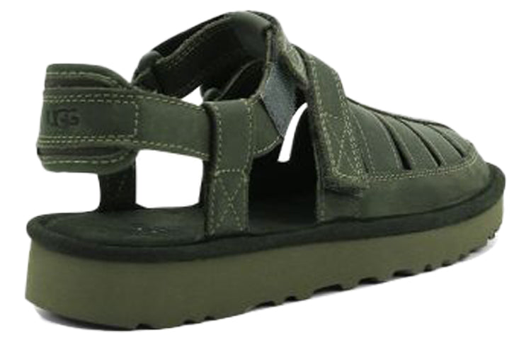 UGG Dune Fisherman Cowhide Green Sandals 1102694-MSG