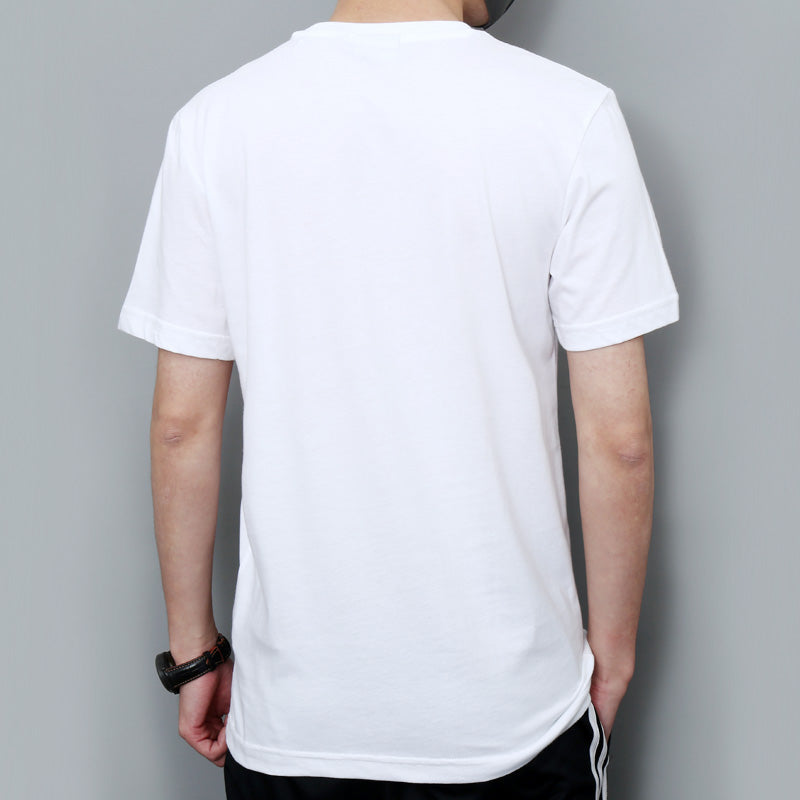 adidas originals Label Tee Logo Printing Sports Short Sleeve White CZ1763