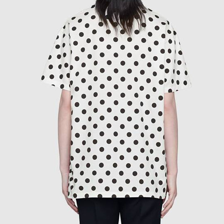 (WMNS) Gucci With Round Neck And Wave Dot Letters For White 615044-XJCLK-9381