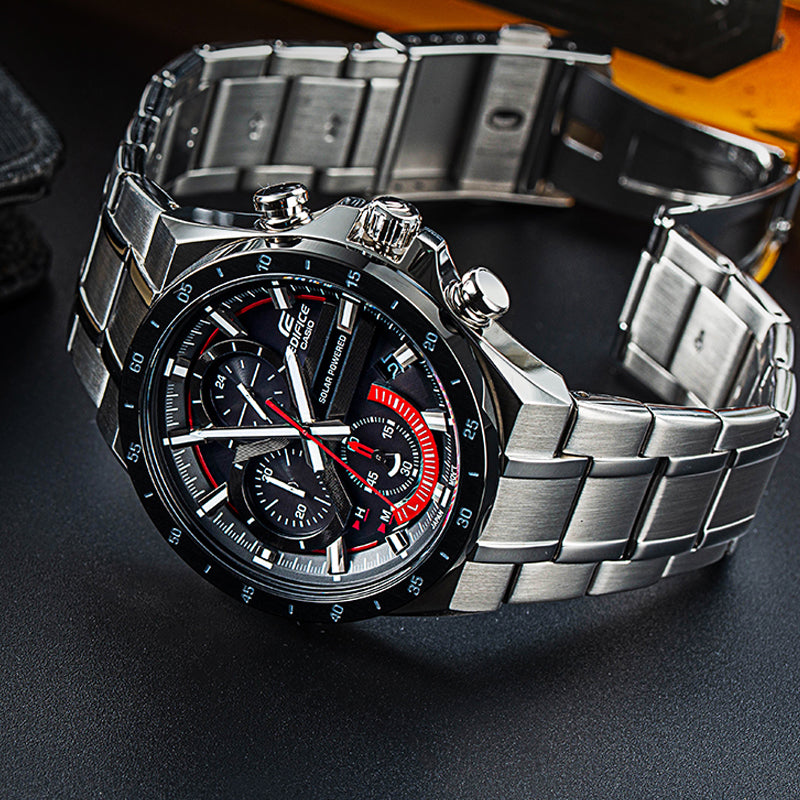 CASIO Quartz EDIFICE Waterproof Mens Silver Analog EQS-920DB-1A
