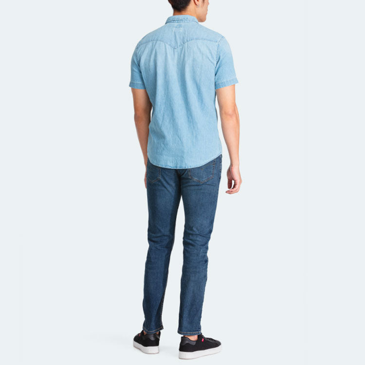 Men's Levis Pocket Denim Short Sleeve Shirt Denim 86626-0001