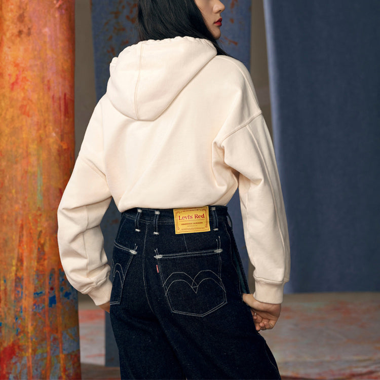(WMNS) Levi's Printing Hoodie 'Creamy White' A0158-0000