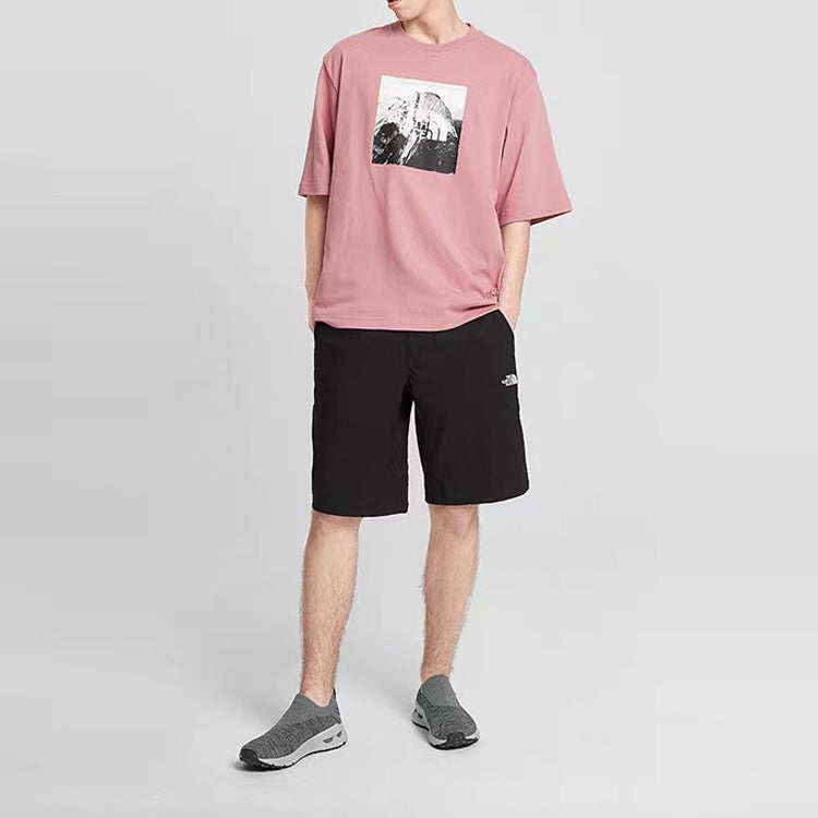 THE NORTH FACE Big Size Print Short Sleeve Pink 499V-ZCF