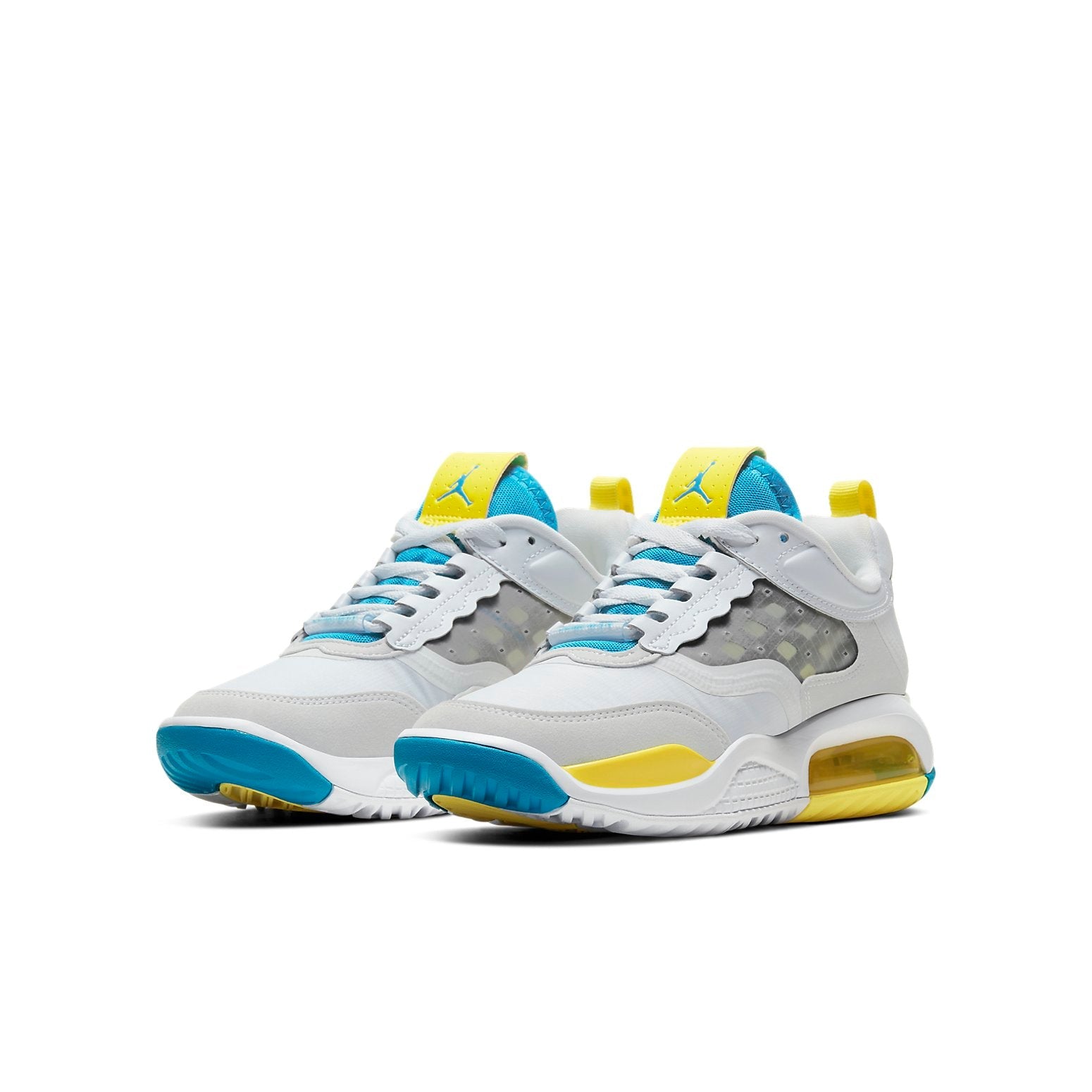 (GS) Air Jordan Air Max 200 'Grey Blue Yellow' CD5161-004