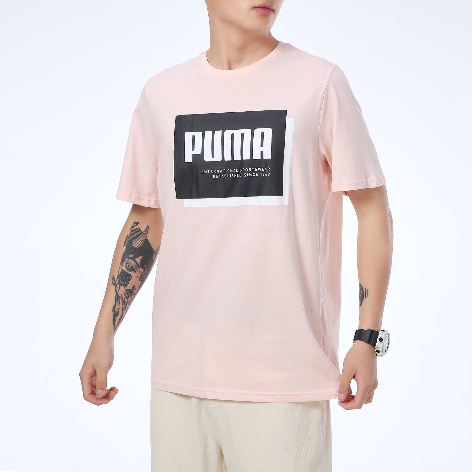 PUMA Summer Court Graphic T-Shirt 'Pink' 845864-27