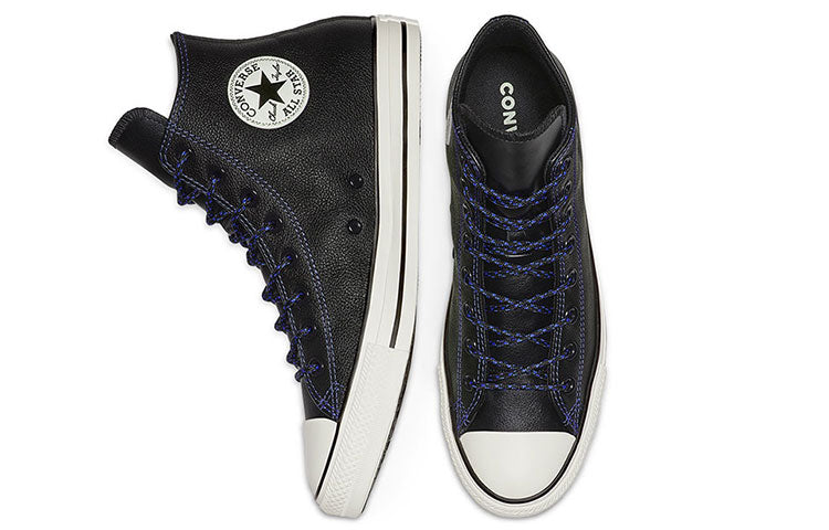 Converse Chuck Taylor All Star High Tumbled Leather 'Black Hyper Royal' 165959C