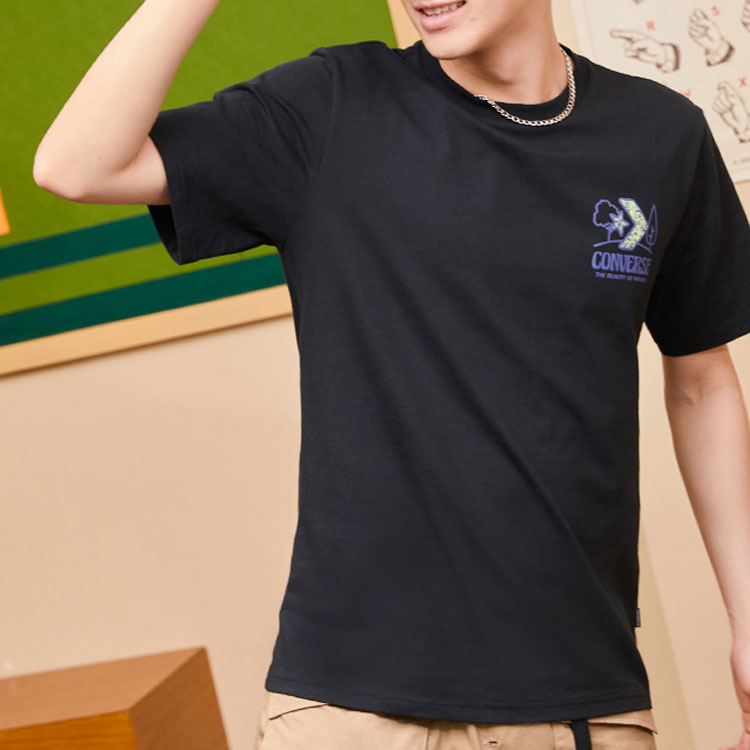 Converse Landscape Center Tee Asia Sizing 'Black' 10023269-A02