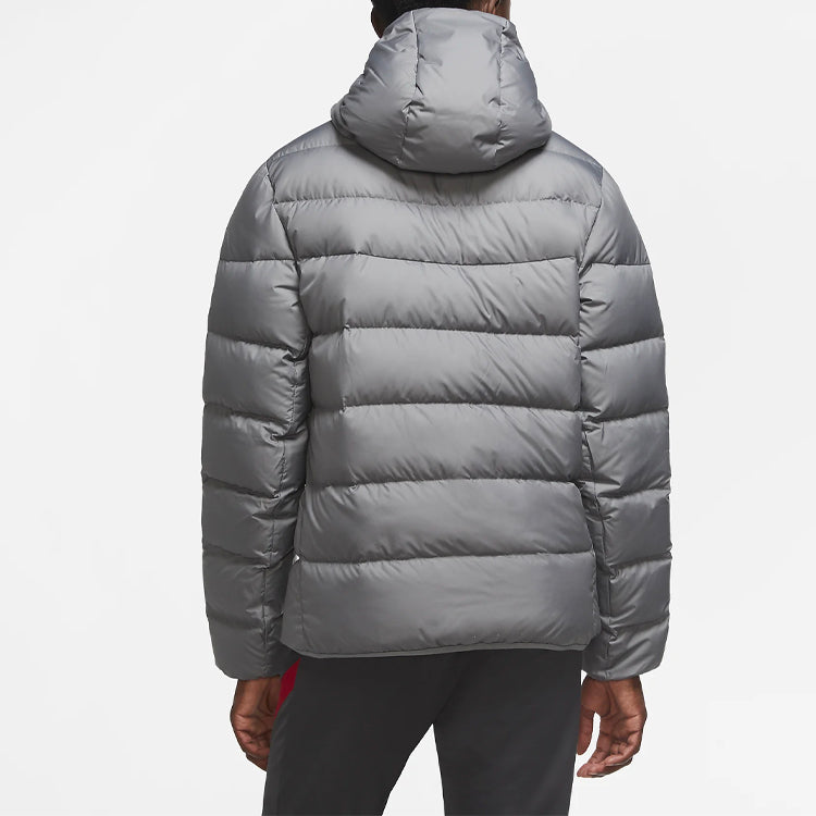 Nike Strike Printing Pattern hooded down Jacket Gray DA6665-087