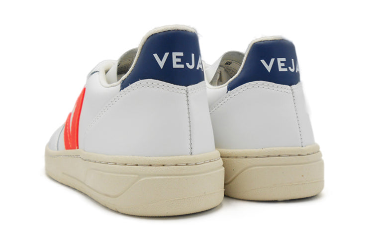 Veja V-10 Leather 'White Orange Fluo Combalt' VX022136