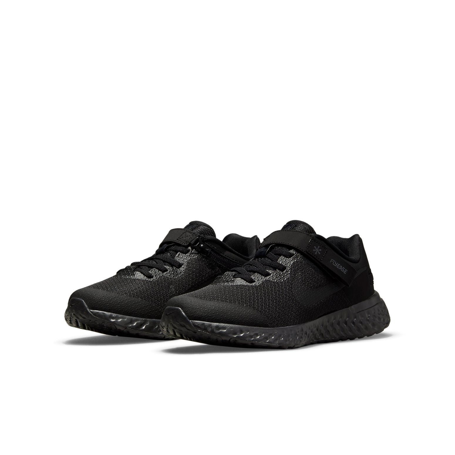 (GS) Nike Revolution 6 FlyEase 4E 'Black Dark Smoke Grey' DO5065-001