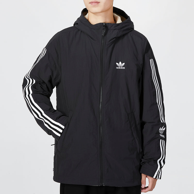 adidas Original Reversible Polar Fleece Jacket 'Black Beige' HL9186