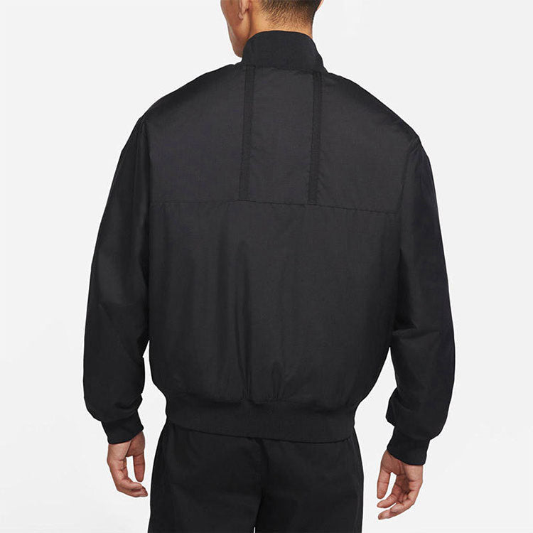 Men's Air Jordan Logo Baseball Collar Jacket Autumn Black DJ0878-010