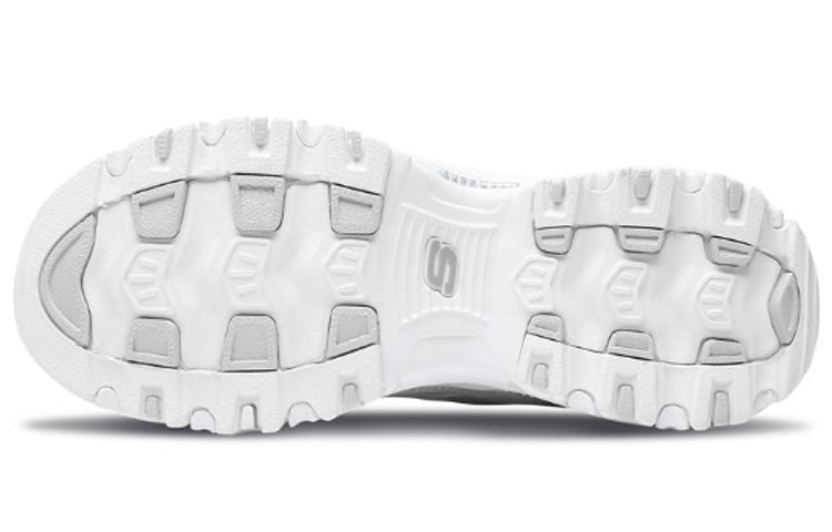 (WMNS)  Skechers D'LITES Daddy Shoes 'White Silver' 11931-WSL