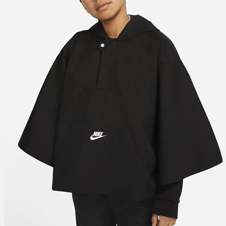 (GS) Nike Sportswear Kids Pack Loose waterproof Hooded Jacket Boy Girls Black DM8527-010