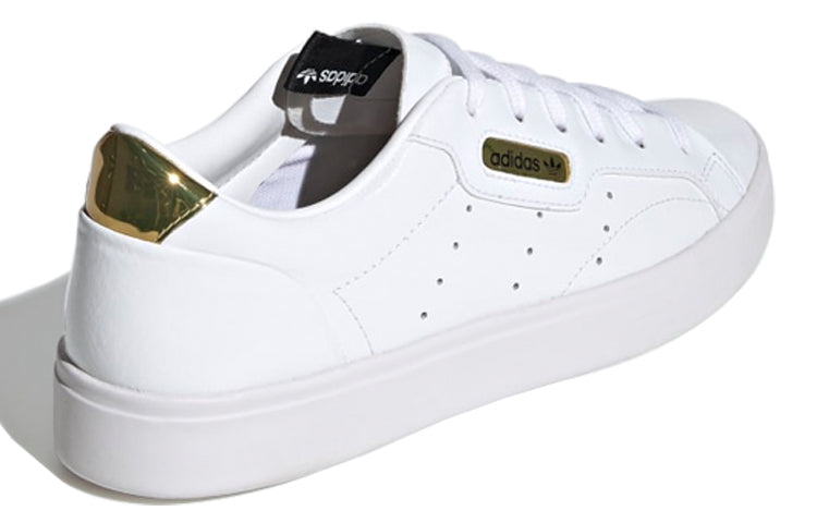 (WMNS) adidas originals Sleek White/Black/Gold FV3403