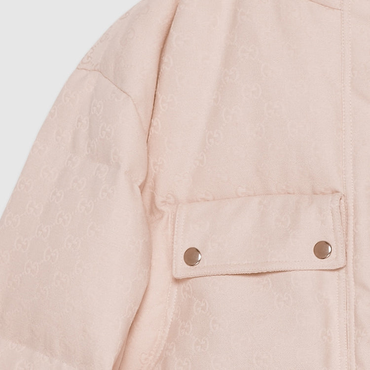 (WMNS) Gucci GG Cotton Canvas Puffer Jacket 'Light Pink' 774871-Z9AAR-5677