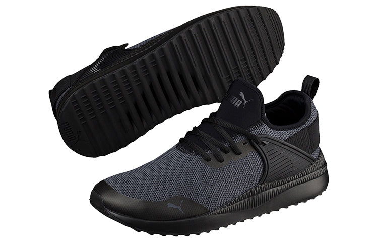 (WMNS) PUMA Pacer Next Cage Knit Running Shoes Black/Grey 366663-04