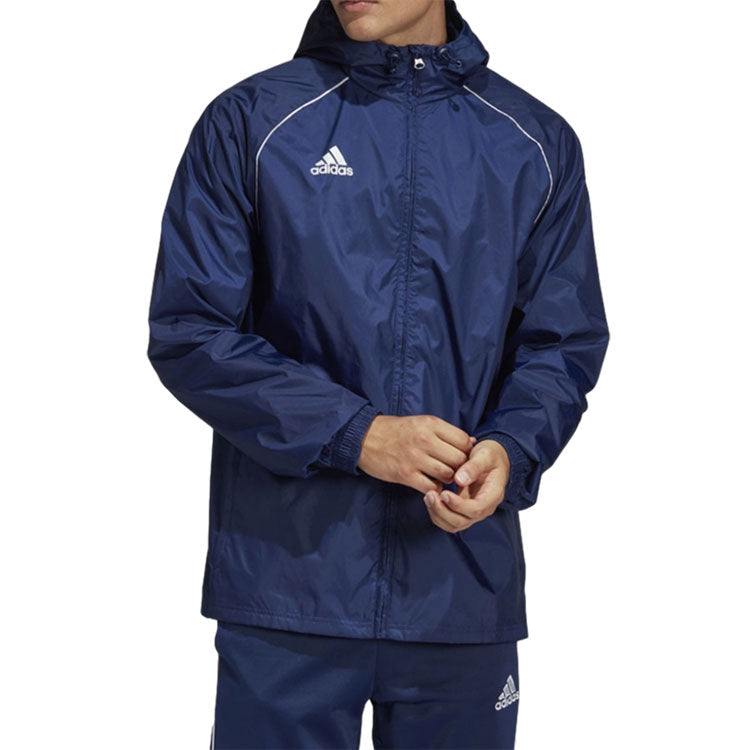 Men's adidas Logo Alphabet Printing Hooded Jacket Blue CV3694