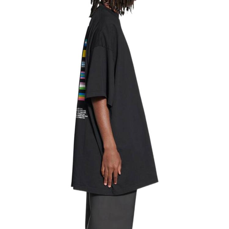 Balenciaga Pride 22 Oversized Cotton T-Shirt 'Black White' 694576TMVO21070