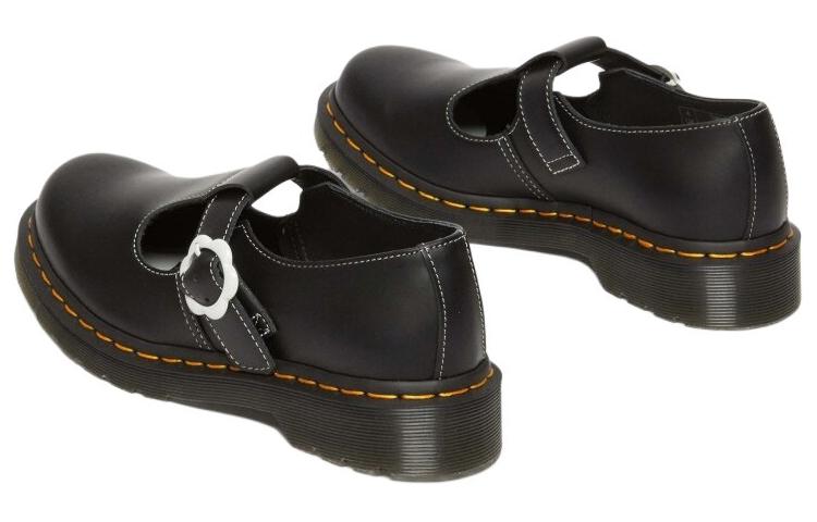 (WMNS) Dr. Martens Polley Smooth Leather Mary Janes 'Black' 31687001