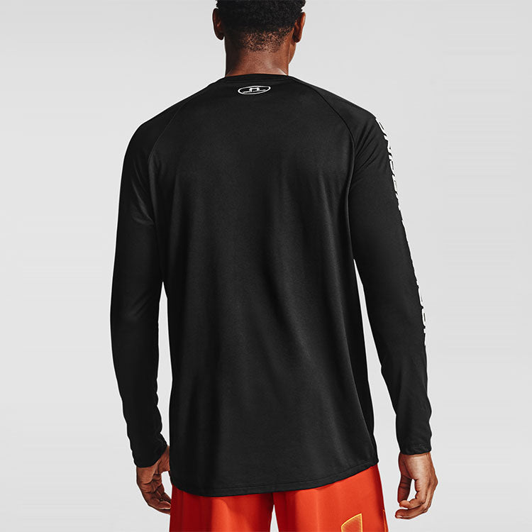 Under Armour Tech Triple Logo Long Sleeve Shirt 'Black' 1357239-001