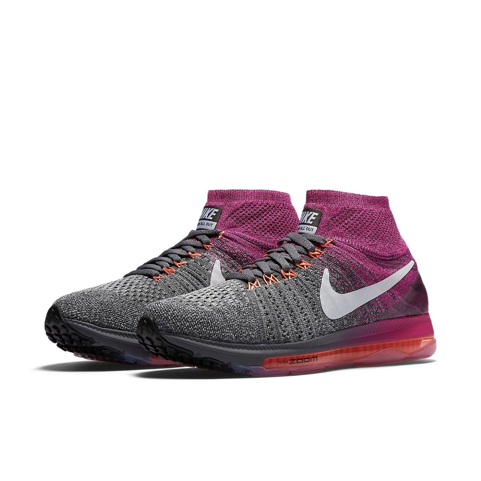 (WMNS) Nike Zoom All Out Flyknit 'Grey Pink' 845361-004
