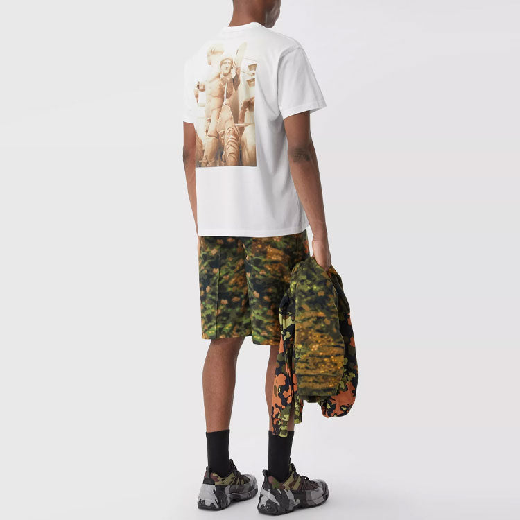 Burberry SS21 Statue Printing Cotton Male White 80439731