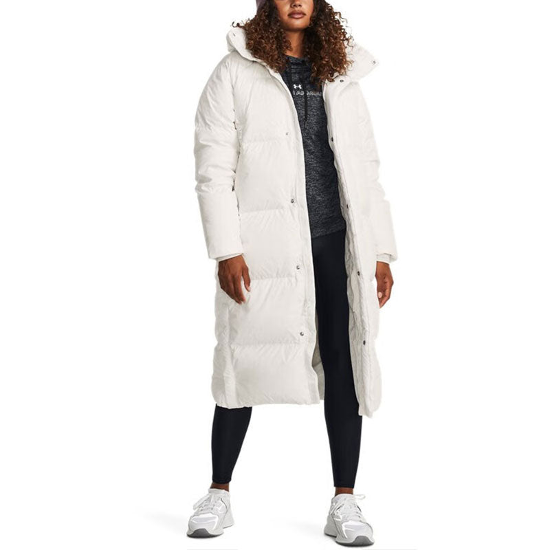 (WMNS) Under Armour ColdGear Infrared Long Puffer Jacket 'White' 1378857-112