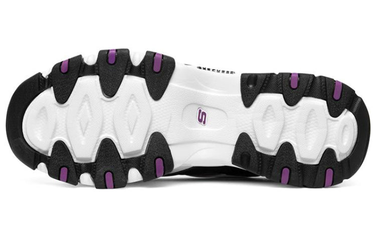 (WMNS) Skechers D'lites 2.0 Sports Shoes White/Purple/Black 88888393-WPR