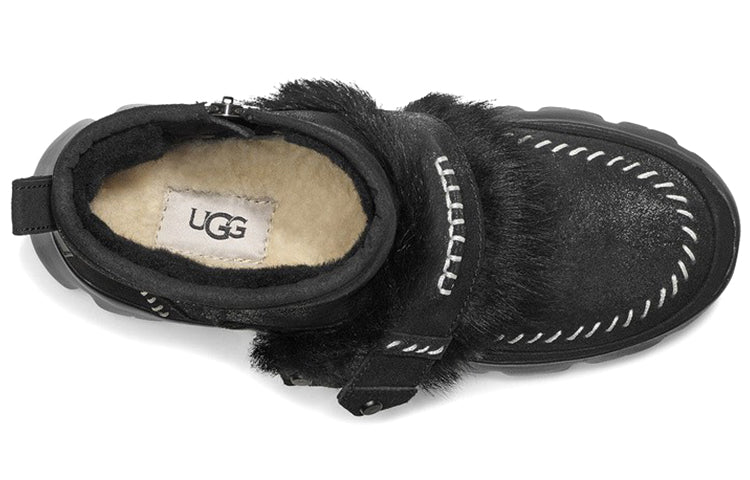 (WMNS) UGG Fluff Punk Ankle Boot 'Black' 1107309-BLK