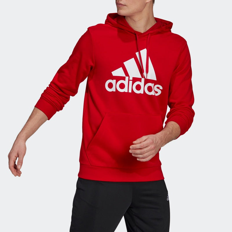 adidas M Bl Ft Hd logo Printing Drawstring Sports Pullover Red GV0249