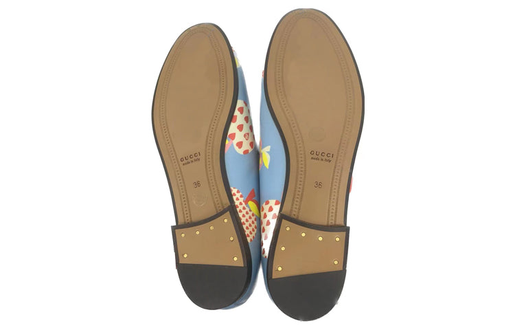 (WMNS) Gucci Leather Slip On 'Blue Red' 22M104861